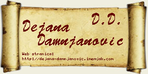 Dejana Damnjanović vizit kartica